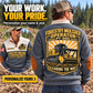 Personalized FAE PT300 Forestry Mulcher Operator Sports Sweatshirt in Grey, dedicated lifestyle featured image showing front and back artwork, personalized YOUR NAME and SINCE 2000