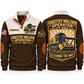 PT300 Forestry Mulcher Operator Sports Sweatshirt in Brown, front and back views, sample YOUR NAME and SINCE 2000 personalization