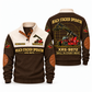 XRS-9972 Reach Stacker Operator Sports Sweatshirt in Brown, front and back views, sample YOUR NAME and SINCE 2000 personalization