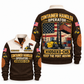 H1050XD-CH5 Container Handler Operator Sports Sweatshirt in Brown, front and back views, sample YOUR NAME and SINCE 2000 personalization