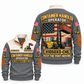 H1050XD-CH5 Container Handler Operator Sports Sweatshirt in Grey, front and back views, sample YOUR NAME and SINCE 2000 personalization