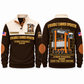 Hybrid Straddle Carrier - Maher configuration Straddle Carrier Operator Sports Sweatshirt in Brown, front and back views, sample YOUR NAME and SINCE 2000 personalization