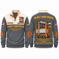 Hybrid Straddle Carrier - Maher configuration Straddle Carrier Operator Sports Sweatshirt in Grey, front and back views, sample YOUR NAME and SINCE 2000 personalization