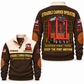 AutoStrad Hybrid - TraPac configuration Straddle Carrier Operator Sports Sweatshirt in Brown, front and back views, sample YOUR NAME and SINCE 2000 personalization