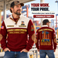 Personalized Konecranes Noell Hybrid Straddle Carrier Sports Sweatshirt - PNCT Configuration in Jujube Red, dedicated lifestyle featured image showing front and back artwork, personalized YOUR NAME and SINCE 2000