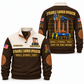 Hybrid Straddle Carrier - PNCT configuration Straddle Carrier Operator Sports Sweatshirt in Brown, front and back views, sample YOUR NAME and SINCE 2000 personalization