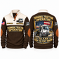 T2 4x2 Terminal Tractor Operator Sports Sweatshirt in Brown, front and back views, sample YOUR NAME and SINCE 2000 personalization
