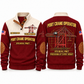 STS 69 m outreach - PNCT configuration Port Crane Operator Sports Sweatshirt in Jujube Red, front and back views, sample YOUR NAME and SINCE 2000 personalization