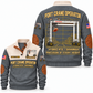 Hybrid RTG - Savannah configuration Port Crane Operator Sports Sweatshirt in Grey, front and back views, sample YOUR NAME and SINCE 2000 personalization