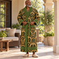 Personalized stonemason Bathrobe art deco craft Olive lifestyle