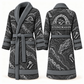 Personalized stonemason Bathrobe contour lines slate front and back
