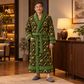 Personalized stonemason Bathrobe diamond emblems Olive lifestyle