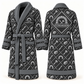 Personalized stonemason Bathrobe diamond emblems slate front and back