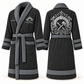 Personalized stonemason Bathrobe heritage crest slate front and back
