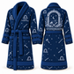 Personalized stonemason Bathrobe night shift blue front and back