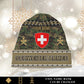 Personalized Swiss Soldier/Veteran Camo with Rank And Name Beanie Hat - 1765238400