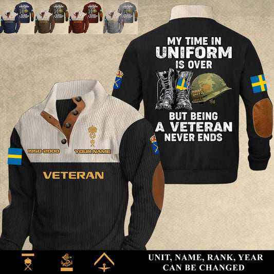 Personalized Sweden Soldier/ Veteran With Name, Year And Rank Sports Sweatshirt - 17553024
