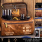 Personalized Sweden Soldier/ Veteran With Name And Rank Leather Toiletry Bag - 17591040
