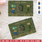 Personalized Sweden Soldier/ Veteran With Rank, Name And Year Aluminum Wallet Card - 17637696