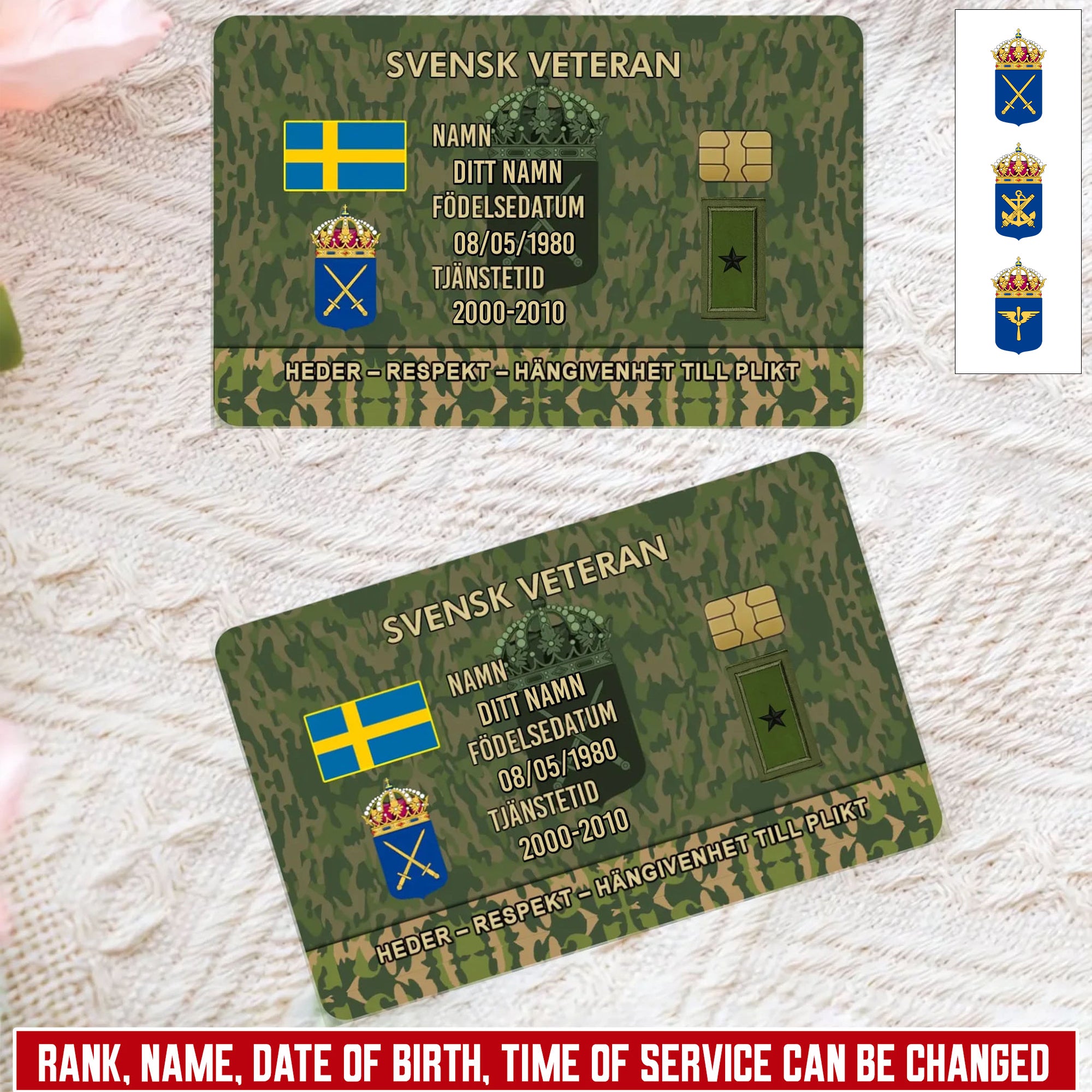 Personalized Sweden Soldier/ Veteran With Rank, Name And Year Aluminum ...