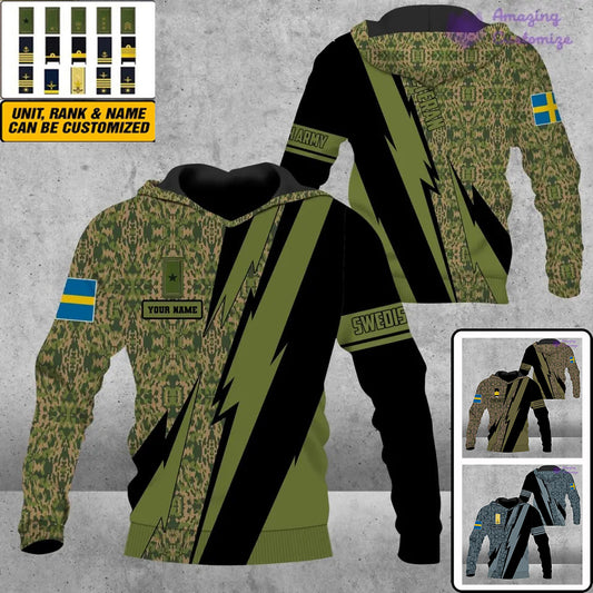 Personalized Sweden Soldier/Veteran with Name and Rank Hoodie All Over Printed - 03042401QA