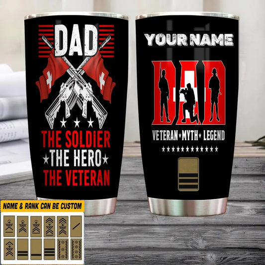 Personalized Swiss Veteran/Soldier With Rank And Name Camo Tumbler All Over Printed - 1804230008
