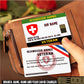 Personalized Swiss Soldier/ Veteran With Rank, Name And Year Aluminum Wallet Card - 17479584