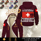 Personalized Swiss Soldier/ Veteran With Name, Year And Rank Hoodie Zip Velvet Coat - 17570304