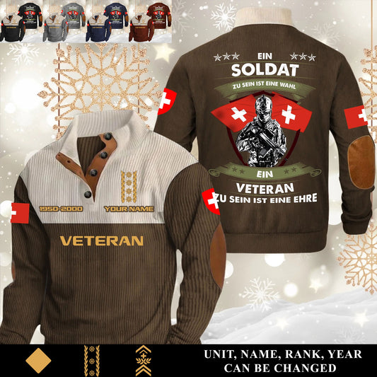 Personalized Swiss Soldier/ Veteran With Name, Year And Rank Sports Sweatshirt - 17565120
