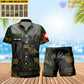 Personalized Swiss Soldier/ Veteran Camo With Rank Combo Hawaii Shirt + Short 3D Printed - 22042401QA