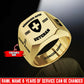 Personalized Swiss Soldier/Veteran with Name, Year and Rank Engraved Men’s Ring - 17640288