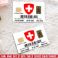 Personalized Swiss Soldier/ Veteran With Rank, Name And Year Aluminum Wallet Card - 1750723201