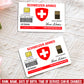 Personalized Swiss Soldier/ Veteran With Rank, Name And Year Aluminum Wallet Card - 17671392