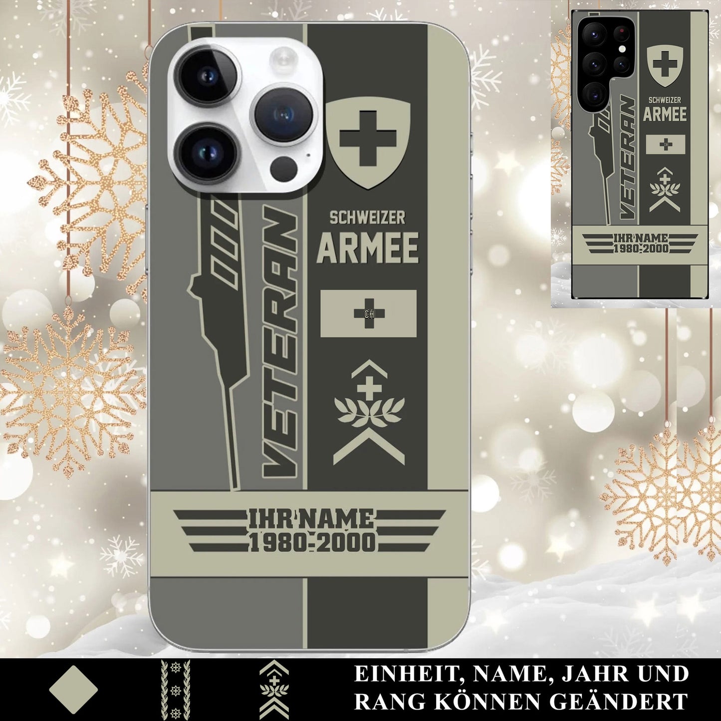 Schweizer Militär Handyhülle – Mit Name, Rang & Jahr personalisierbar - 17579808