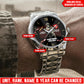 Personalized Swiss Soldier/Veteran with Name, Year and Rank Diamond-Cut Bezel Watch - 17623872