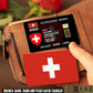 Personalized Swiss Soldier/ Veteran With Rank, Name And Year Aluminum Wallet Card - 17521920