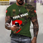 Personalisiertes T-Shirt mit Schweizer Soldaten-/Veteranen-Tarnmuster und Namen und Rang, 3D-Druck – 3001240001QA