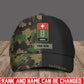 Personalized Rank And Name Swiss Soldier/Veterans Camo Baseball Cap - 17734464