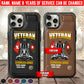 Personalized Swiss Soldier/Veteran Camo with Name, Rank and Year Leather Flip Phone Case - 17648928