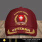 Personalized Rank, Year And Name Swiss Soldier/Veterans Camo Baseball Cap - 17534880