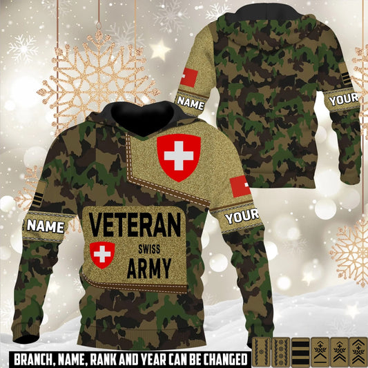 Personalized Swiss Soldier/Veteran with Name and Rank Hoodie All Over Printed - 17539200