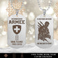 Personalized Swiss Soldier/Veteran with Rank, Name & Year Dog Tag Necklace - 1763942401