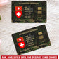 Personalized Swiss Soldier/ Veteran With Rank, Name And Year Aluminum Wallet Card - 17637696