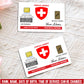 Personalized Swiss Soldier/ Veteran With Rank, Name And Year Aluminum Wallet Card - 17472672