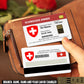 Personalized Swiss Soldier/ Veteran With Rank, Name And Year Aluminum Wallet Card - 17502912