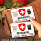 Personalized Swiss Soldier/ Veteran With Rank, Name And Year Aluminum Wallet Card - 17507232