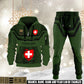 Swiss 3D Half Zip Hoodie + Jogger Combo – Personalized with Name & Rank - 17504640