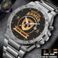 Personalized Swiss Soldier/ Veteran With Name And Rank Gentleman Stainless Steel Watch - 17424288