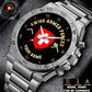 Personalized Swiss Soldier/ Veteran With Name And Rank Gentleman Stainless Steel Watch - 17388864