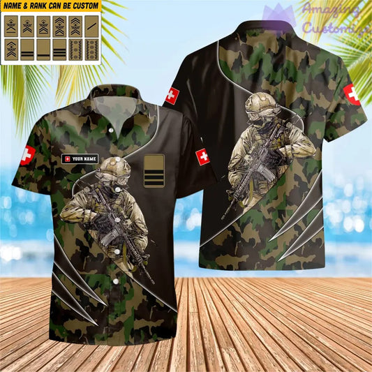 Personalized Swiss Soldier/Veteran with Name and Rank Hawaii All Over Printed - 17157312